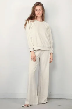 Suzie Kondi Sweater - Samos Oversize Sweatshirt Heather Terry - Oatmeal