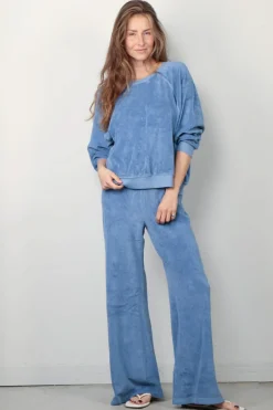 Suzie Kondi Sweater - Samos Oversize Sweatshirt Terry - French Blue