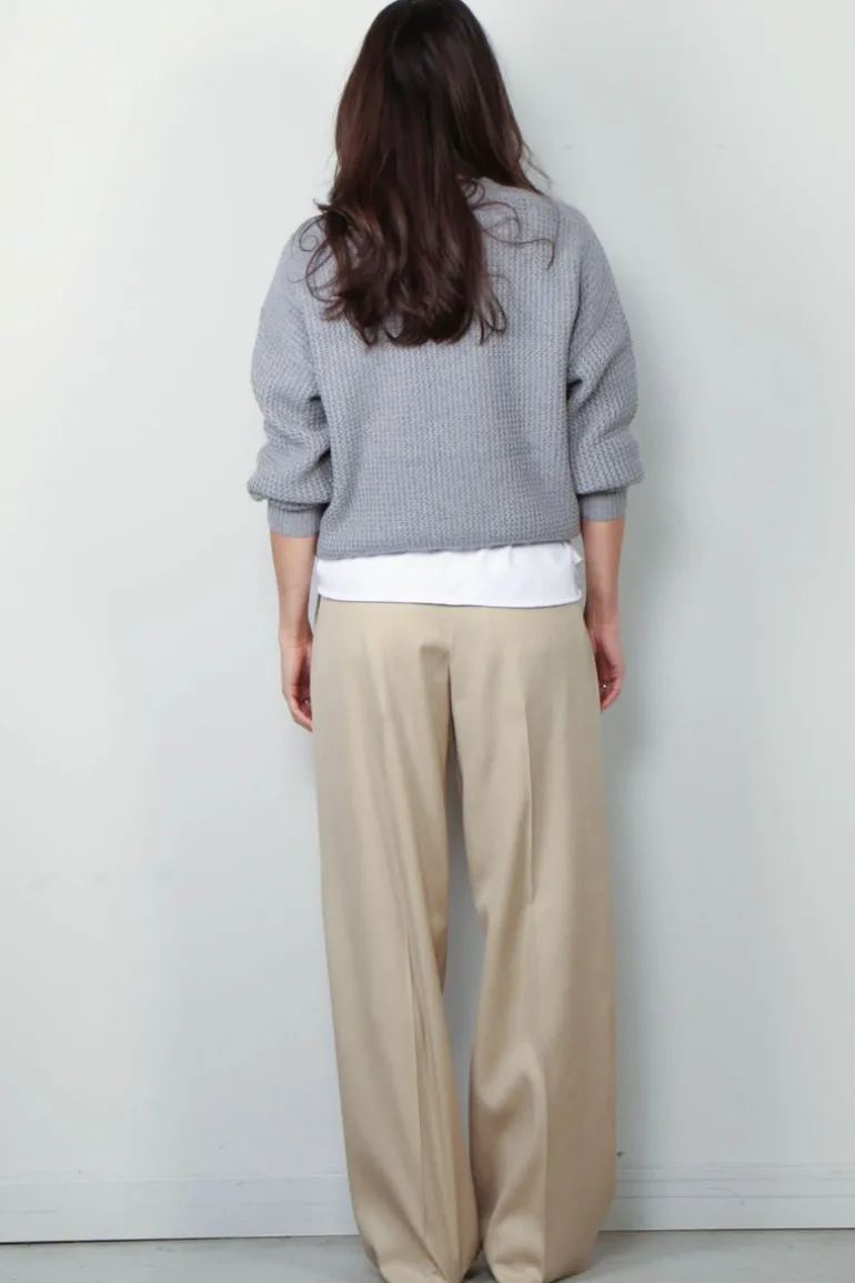 6397 Sweater - Military Mesh Crew - Fog