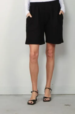Éterne Short - Terry boyfriend short - Black