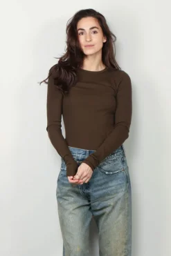 Éterne Top - Long Sleeve Fitted Top - Moss
