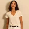 Éterne T-shirt - V Neck T - Ivory