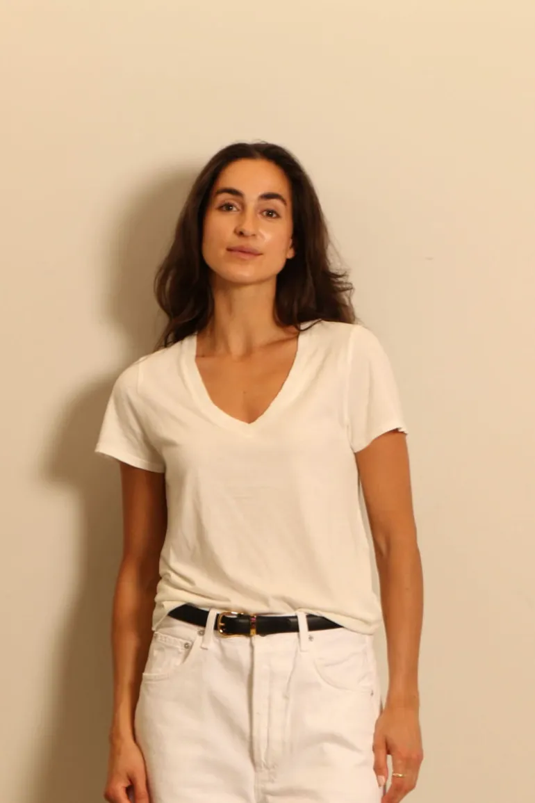 Éterne T-shirt - V Neck T - Ivory