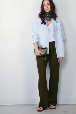 Éterne Broek - Straight Leg Sweatpant - Moss