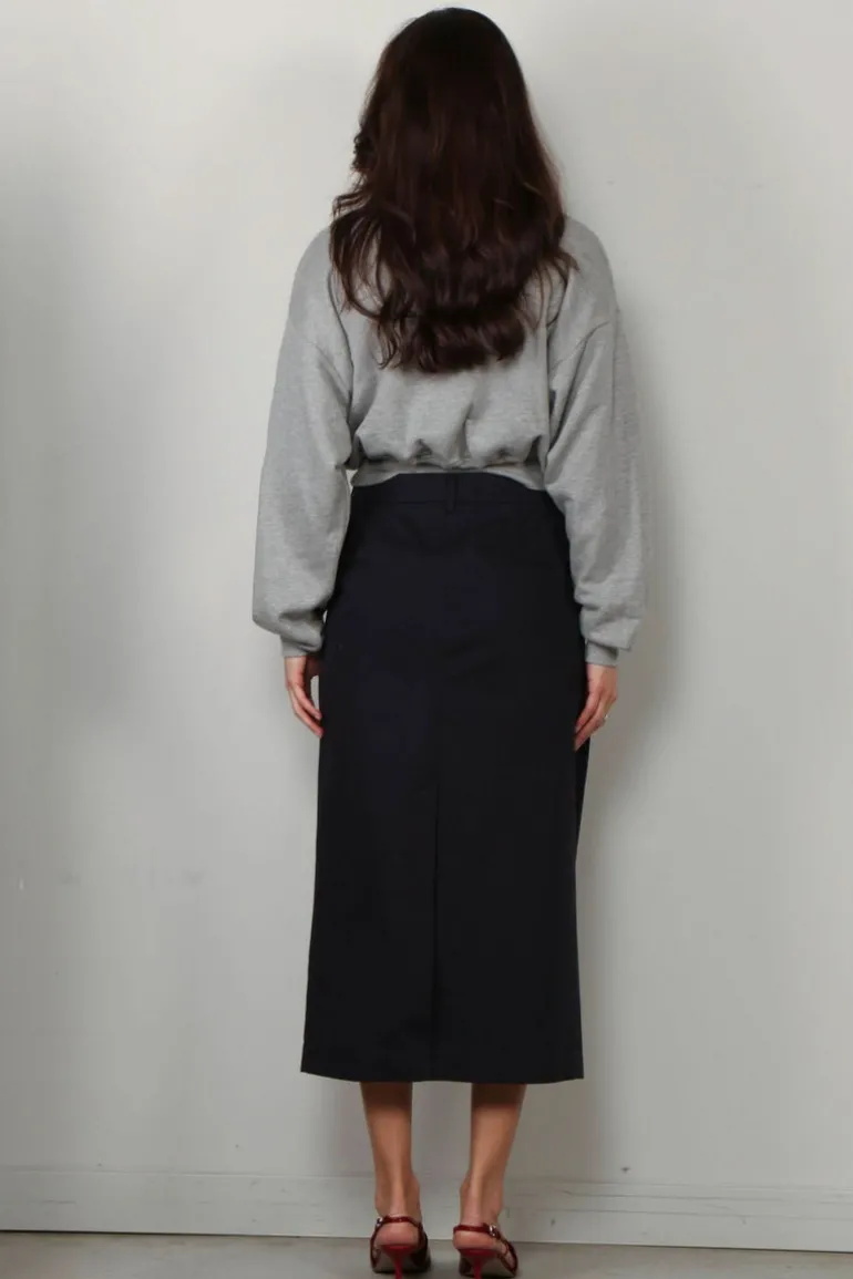 Éterne Sweater - Cropped Half Zip Sweatshirt - Heather grey