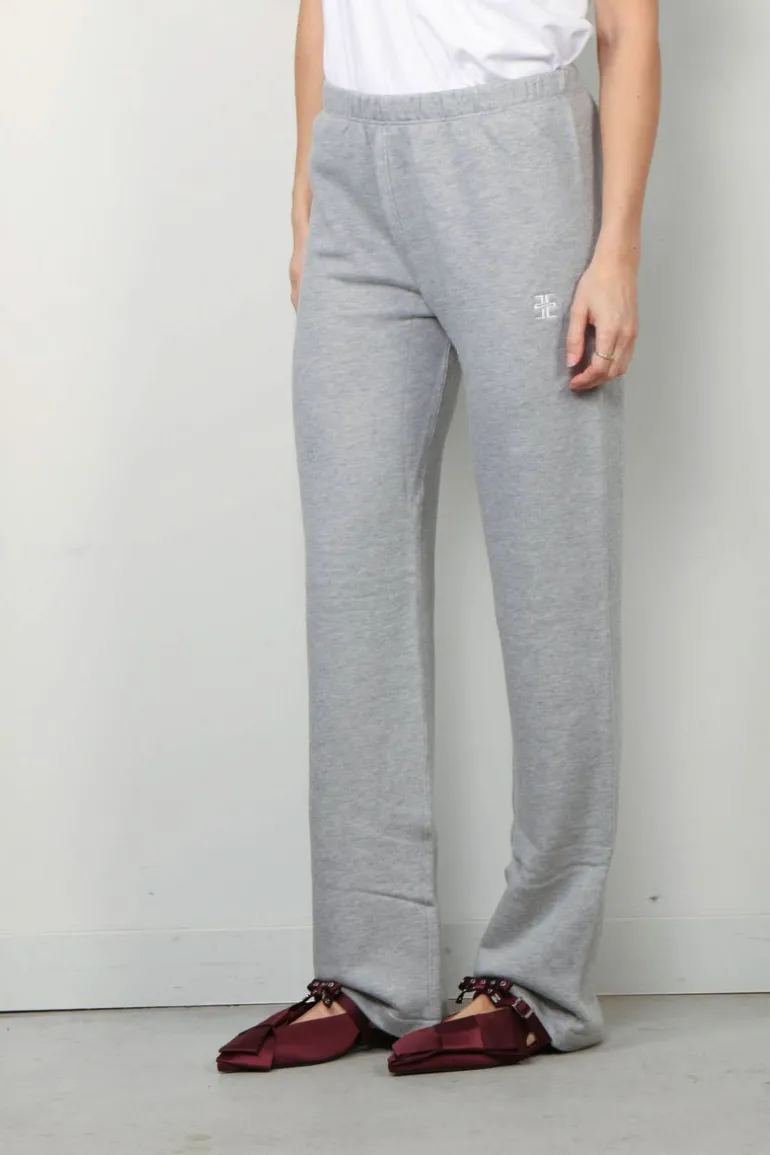 Éterne Broek - Straight Leg Sweatpant - Heather Grey