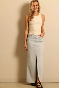 Éterne top - HIGH NECK FITTED TANK - cream
