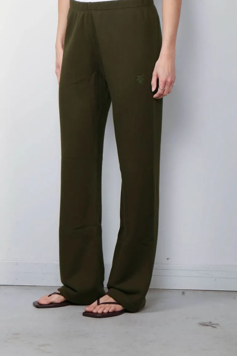 Éterne Broek - Straight Leg Sweatpant - Moss