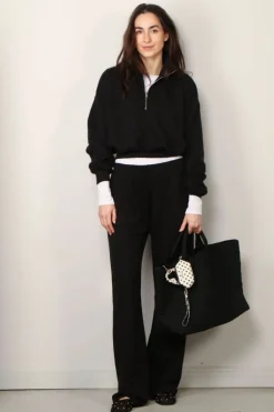 Éterne Broek - Straight Leg Sweatpant - Black