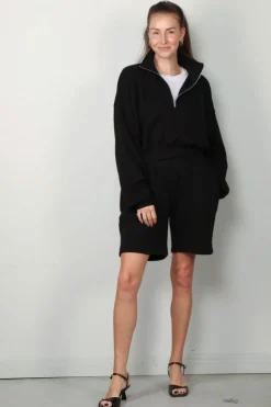 Éterne Short - Terry boyfriend short - Black
