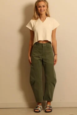 Éterne top - TERRY RAGLAN CUTOFF TOP - cream