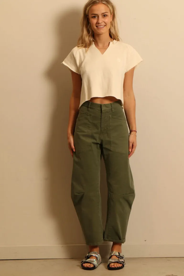 Éterne top - TERRY RAGLAN CUTOFF TOP - cream