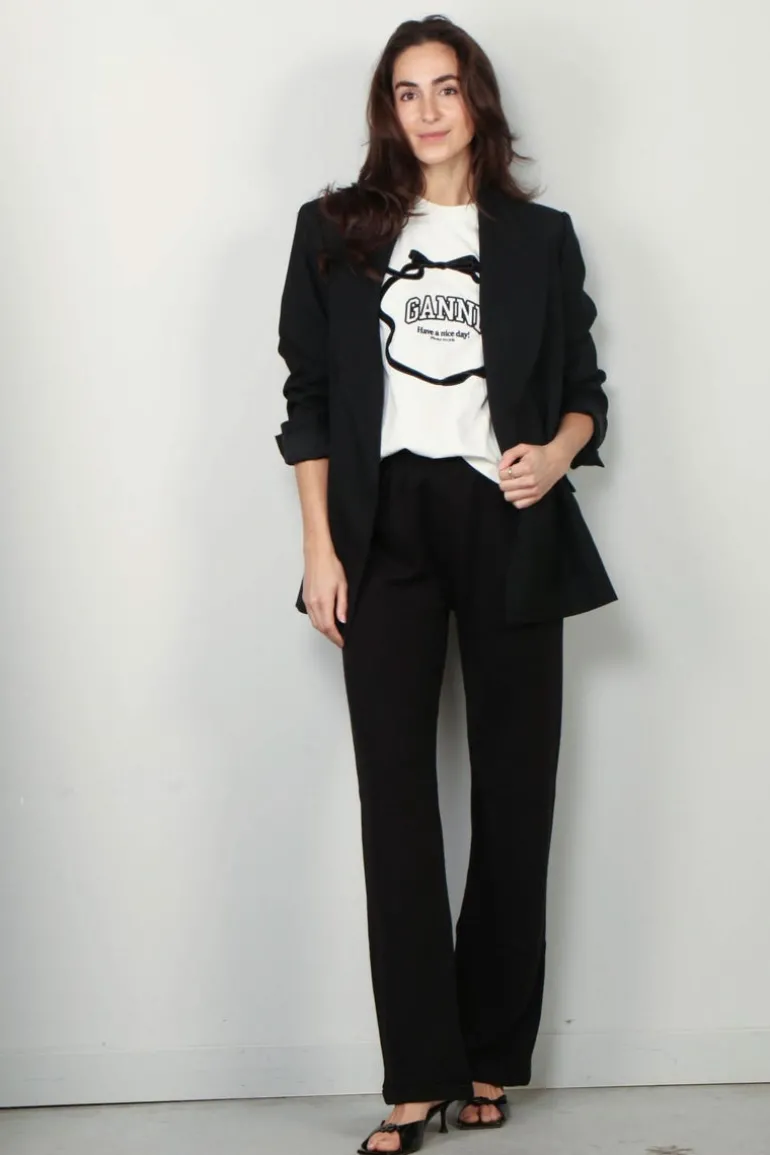 Éterne Broek - Straight Leg Sweatpant - Black