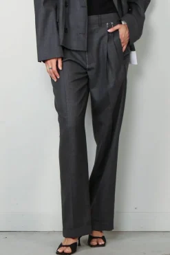 Tibi Broek - Ellis suiting derrick trouser - Grey multi