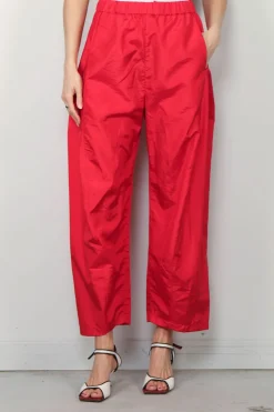 Tibi Broek - Crispy Nylon Winslow Pant - Red
