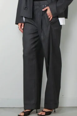 Tibi Broek - Ellis suiting derrick trouser - Grey multi