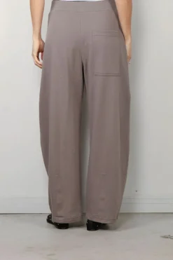 Tibi Broek - Light Weight Sweatshirting Winslow Pant - Dark Stone
