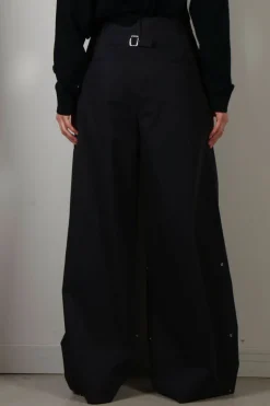 Tibi Broek - Bio Twill Triple Pleat Pant - Dark Navy