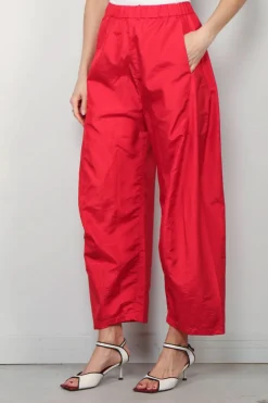 Tibi Broek - Crispy Nylon Winslow Pant - Red