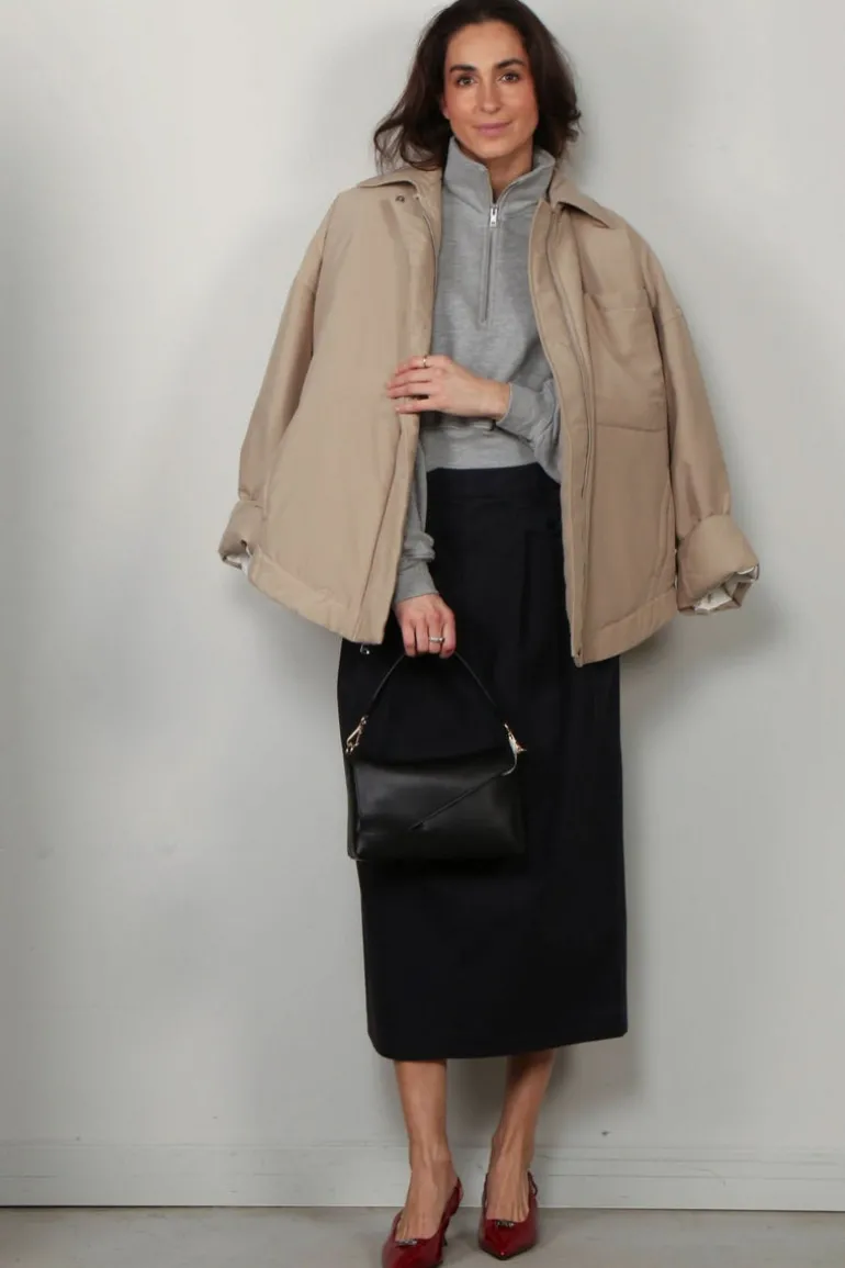 Tibi Broek - Bio Twill Triple Pleat Skirt - Dark Navy