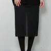 Tibi Rok - Sheer Gauze Maxi Pencil Skirt - Black