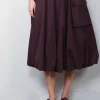 Tibi Rok - Bio Twill Bubble Skirt - Plum