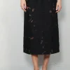 Tibi Rok - Adelle Fil Coupe Pencil Skirt - Black
