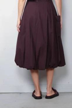 Tibi Rok - Bio Twill Bubble Skirt - Plum