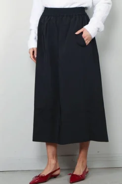 Tibi Rok - Nylon Pull On Full Skirt - Black