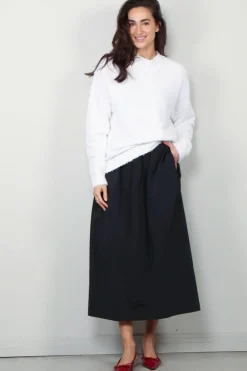 Tibi Rok - Nylon Pull On Full Skirt - Black