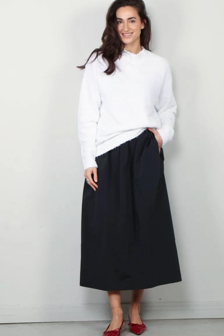 Tibi Rok - Nylon Pull On Full Skirt - Black
