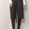 Tibi Short - Fluid Suiting Short - Steel grey