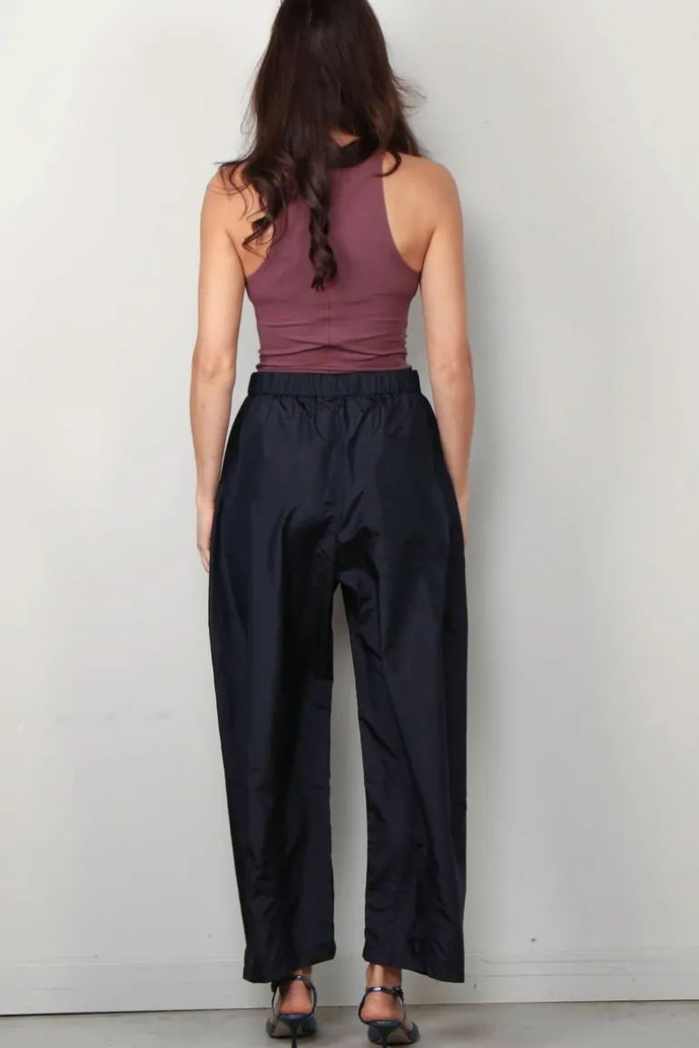 Tibi Top - Circular Fine Rib T Tank - Cinnamon