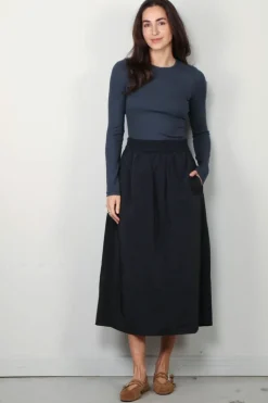 Tibi Trui - Circular Ribbed Crewneck Pullover T - Blue Fog