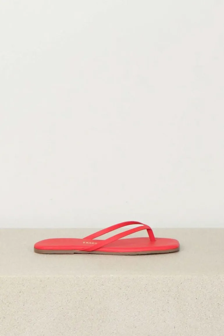 TKEES Slippers - Square Toe Lily - red