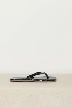 TKEES Slippers - Square Toe Lily - licorice