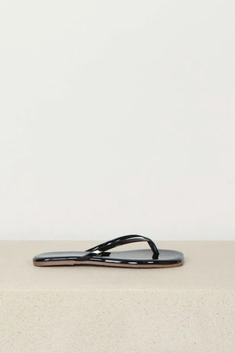TKEES Slippers - Square Toe Lily - licorice