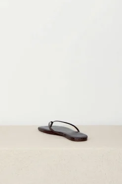 TKEES Slippers - Square Toe Lily - carob croc
