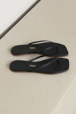TKEES Slippers - Square Toe Lily - black