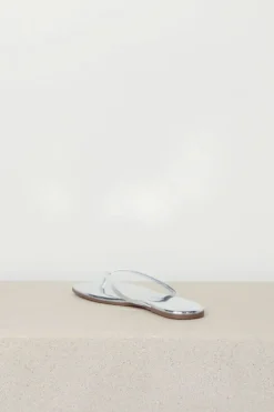 TKEES Slippers - Square Toe Lily Mirror - Chrome
