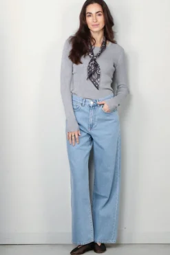 6397 Top - Skinny crew - Silver