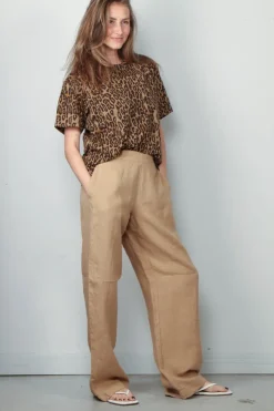 6397 T-shirt - Seamed Perfect Tee - Leopard