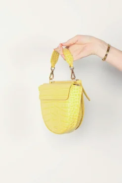 Wandler Tas - Hortensia mini - Yellow croco
