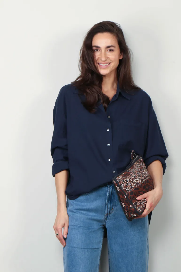Xirena Blouse - Sydney - Navy