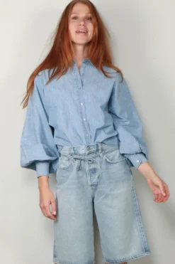 Xirena Blouse - Damien - Dusty Blue