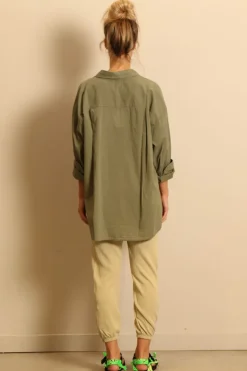 Xirena Blouse - Sydney - Green army