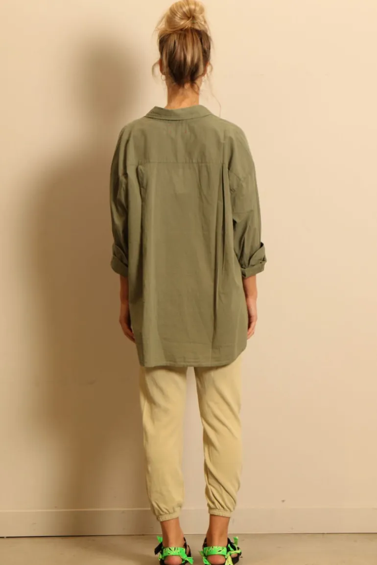 Xirena Blouse - Sydney - Green army
