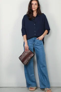 Xirena Blouse - Sydney - Navy