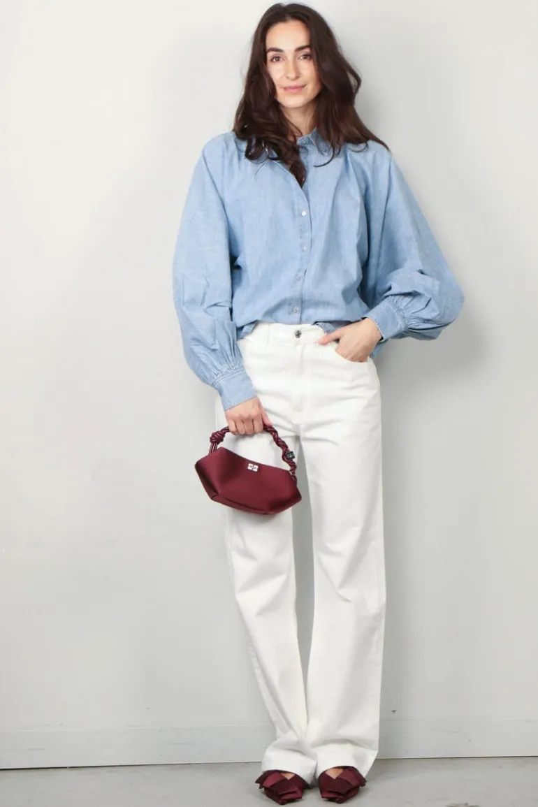 Xirena Blouse - Damien - Dusty Blue