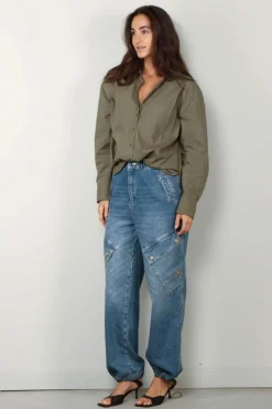 Xirena Blouse - X5AVC006 Sydney - Army green